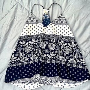 Aztec Print Blouse Tank